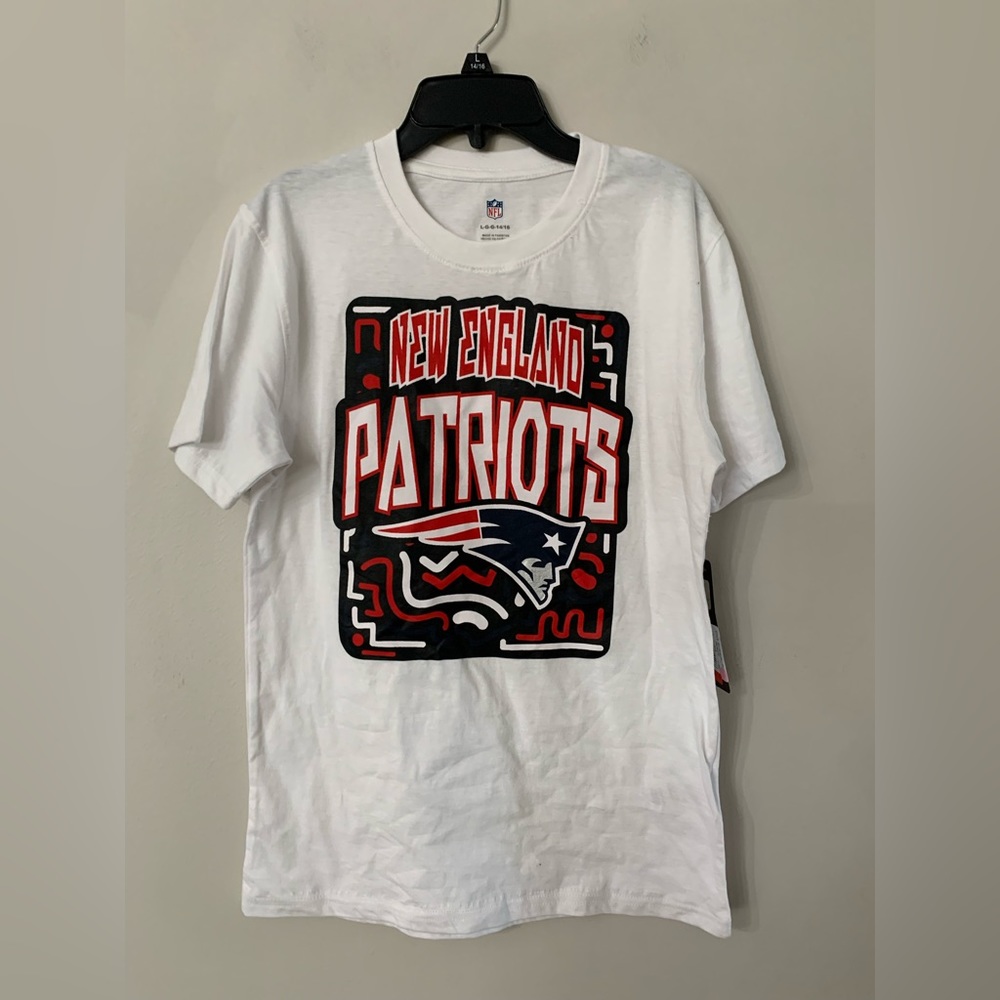NEW KIDS PATRIOTS WHITE T-SHIRT MULTIPLE SIZES - Picture 1 of 5